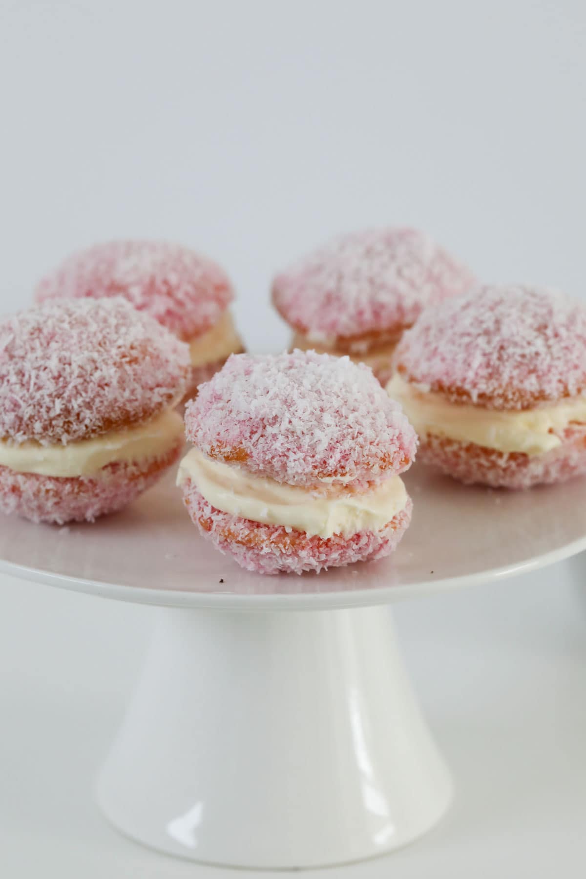 A plate of raspberry jelly cakes.