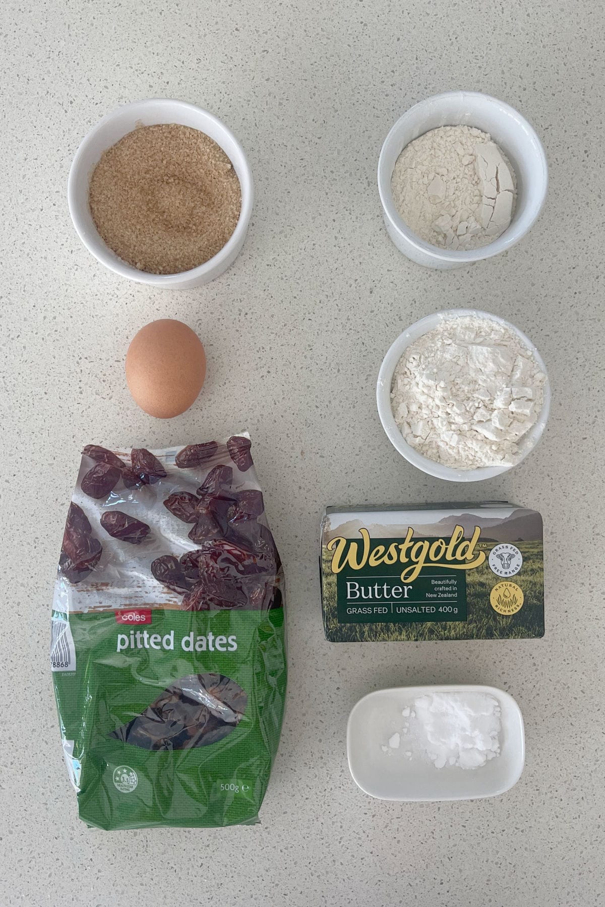 Ingredients to make a Date Loaf in a Thermomix.