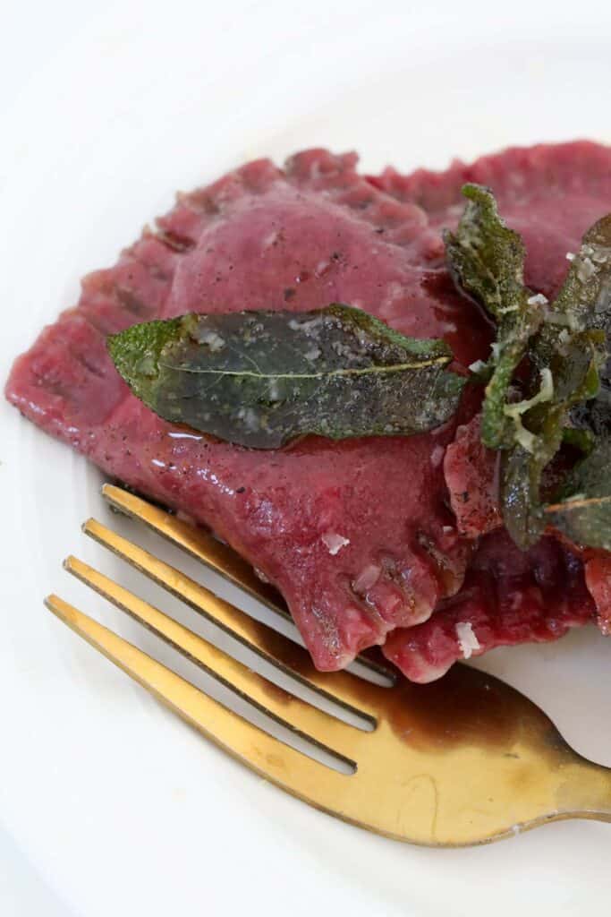 Thermomix Beetroot Ravioli with Goats Cheese - Thermobliss