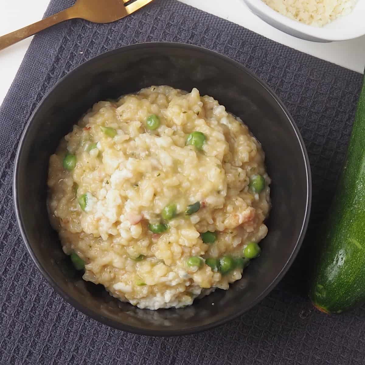 Thermomix Zucchini, Pea and Bacon Risotto-image