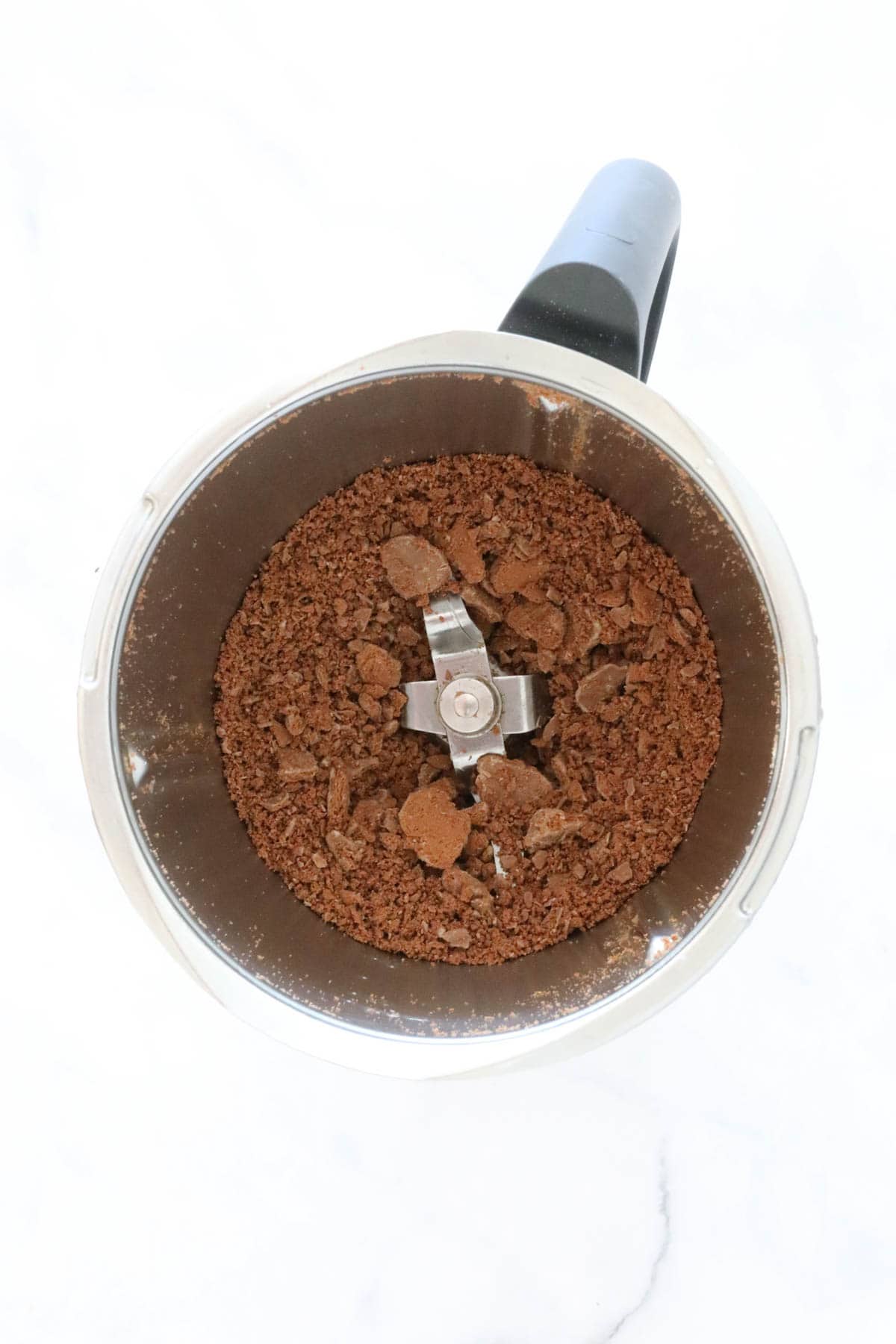 Crushed Tim Tams in a Thermomix.