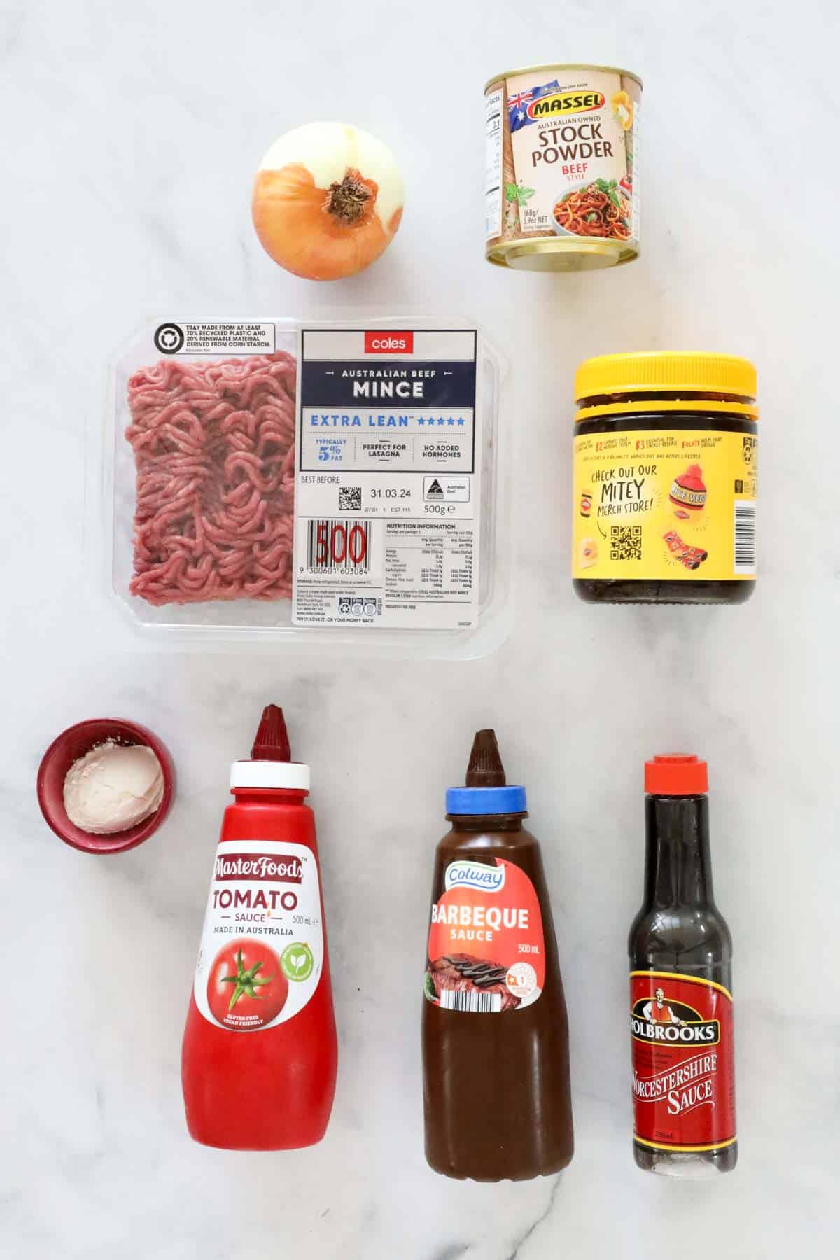 The ingredients for beef pies.