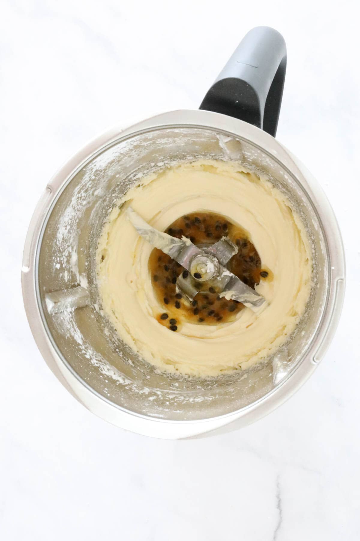 Passionfruit icing in a Thermomix.