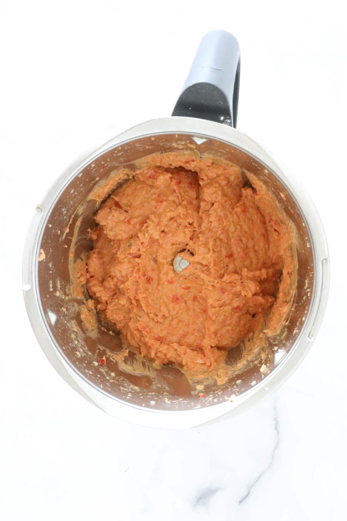 A roasted capsicum dip in a Thermomix.