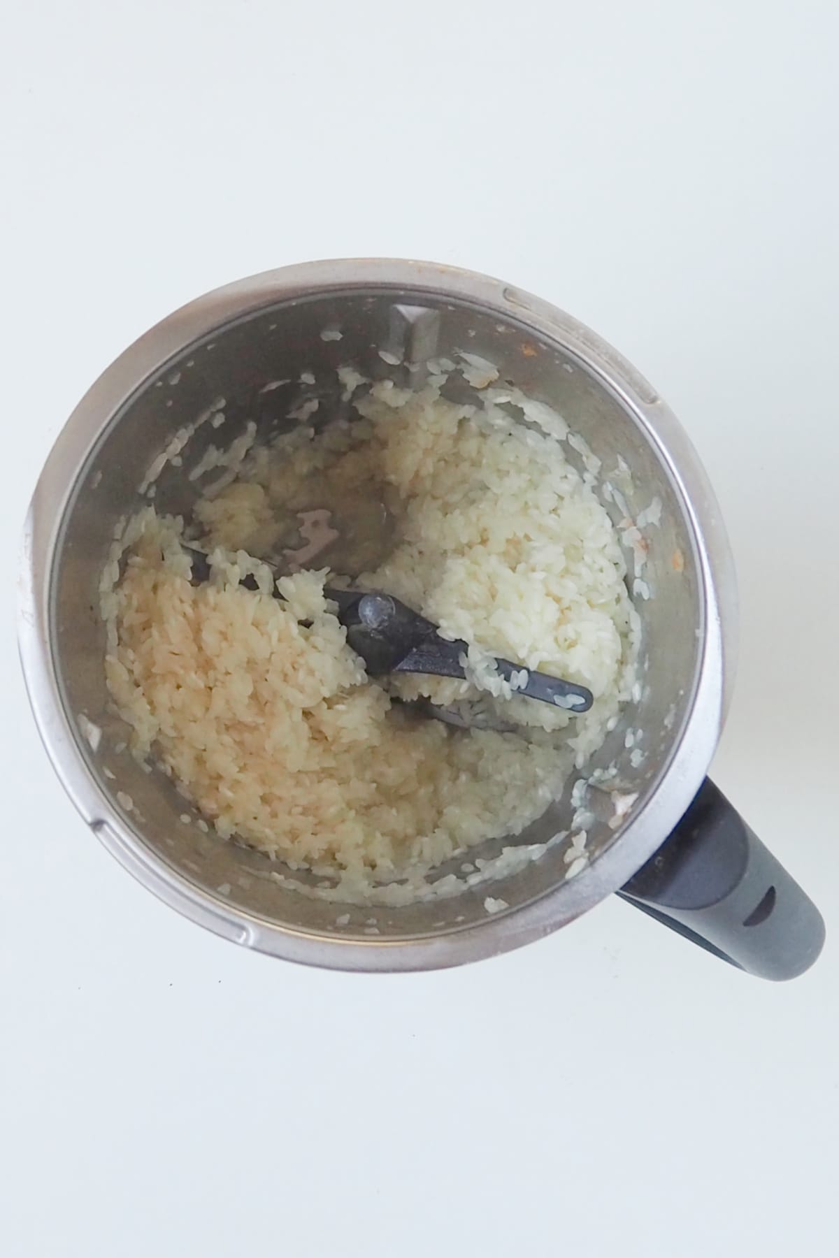 aborio rice in a thermomix bowl.