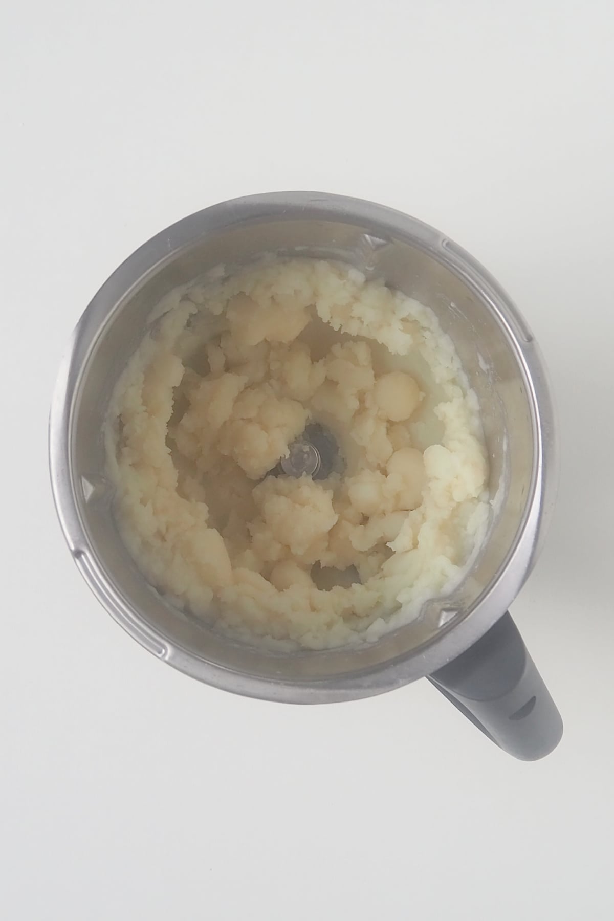 First step of making mashed potatoes in a Thermomix.