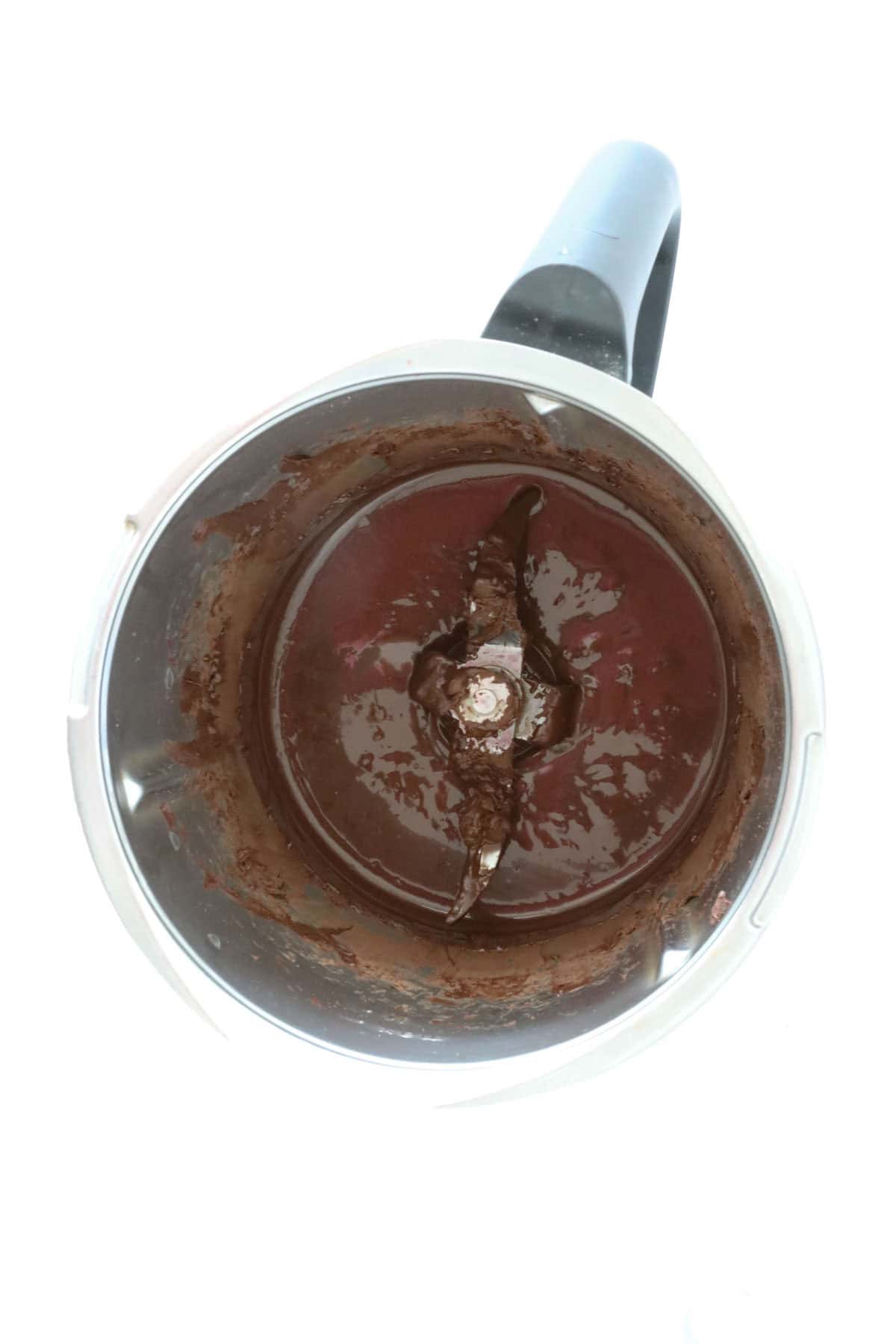 Melted chocolate in a Thermomix.