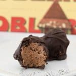 A half eaten Toblerone truffle.