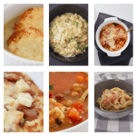 Collage of budget thermomix dinner recipes.