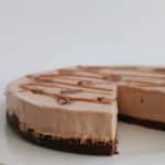 Side view of Mars Bar Cheesecake.